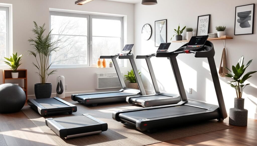 small footprint treadmills